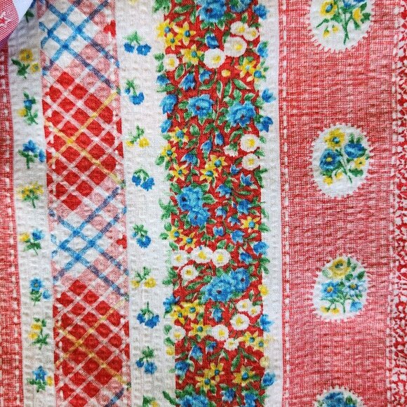 Handmade patchwork/mixed media double sided A-line wrap skirt Sz XS-M - Picture 12 of 14